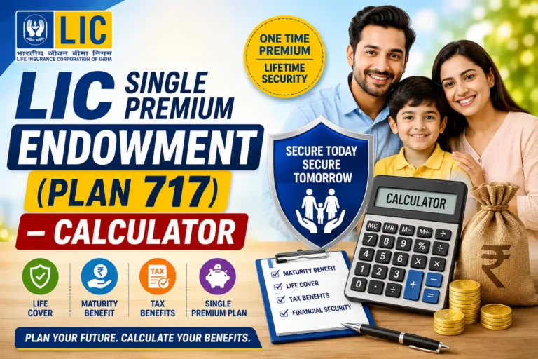 LIC Single Premium Endowment Plan 717 Calculator
