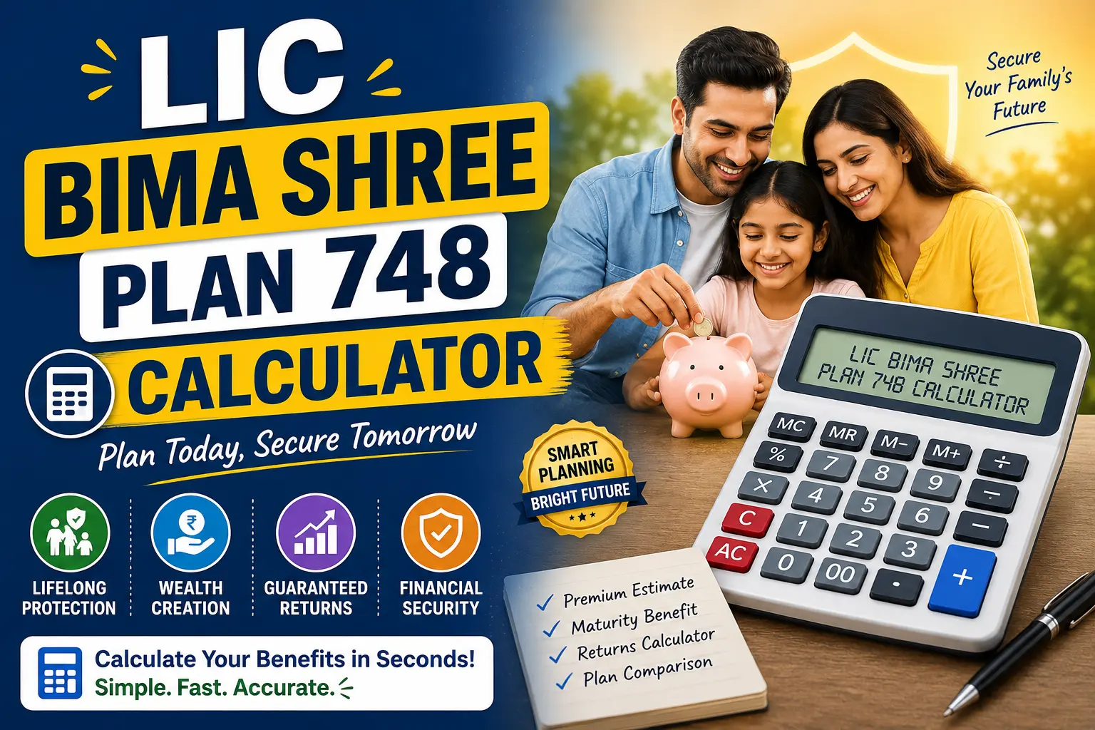 LIC Bima Shree Plan 748 Calculator