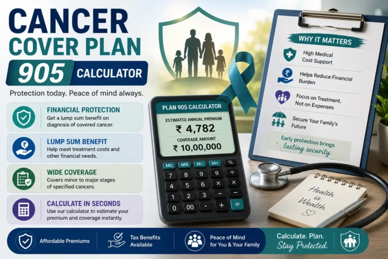 LIC Cancer Cover Plan 905 Calculator – Premium, Benefits, Coverage & Claim Estimator