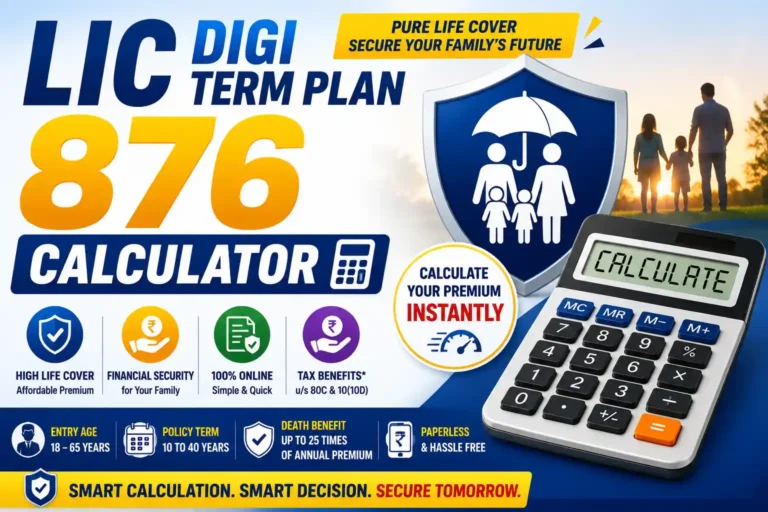 LIC Digi Term Plan 876 Calculator