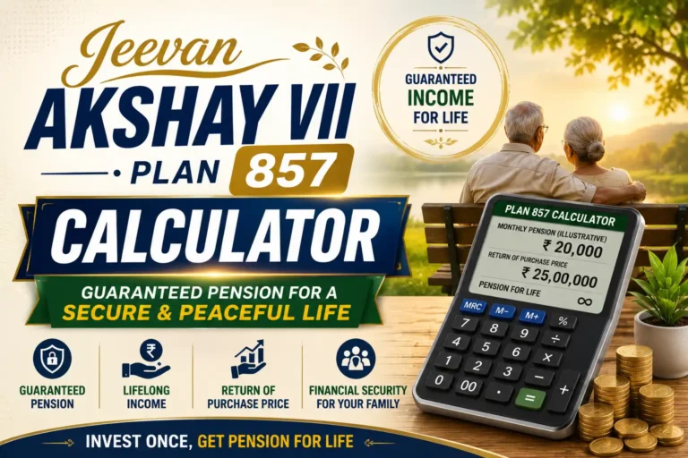 LIC Jeevan Akshay VII Plan 857 Calculator