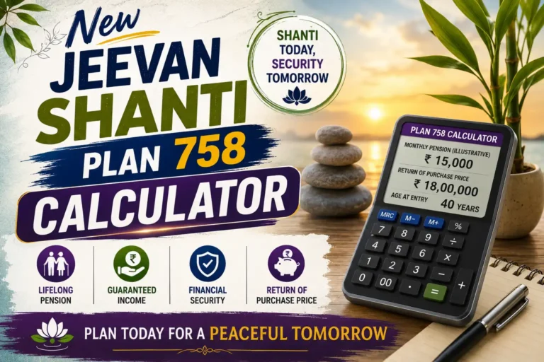 LIC New Jeevan Shanti Plan 758 Calculator