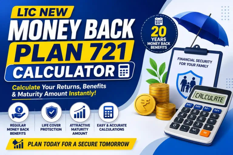 LIC New Money Back Plan 721 Calculator