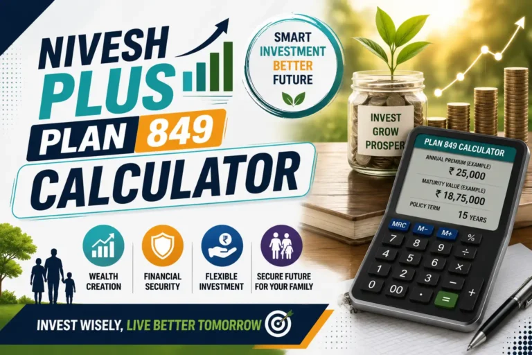 LIC Nivesh Plus Plan 849 Calculator