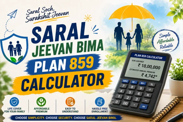 LIC Saral Jeevan Bima Plan 859 Calculator