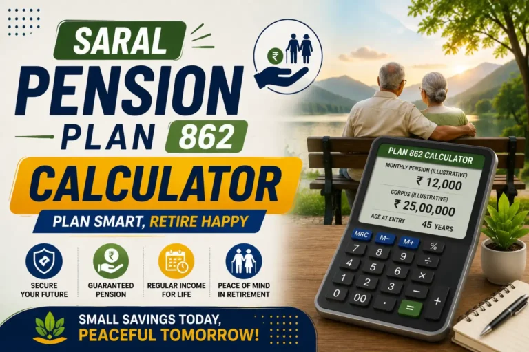 LIC Saral Pension Plan 862 Calculator