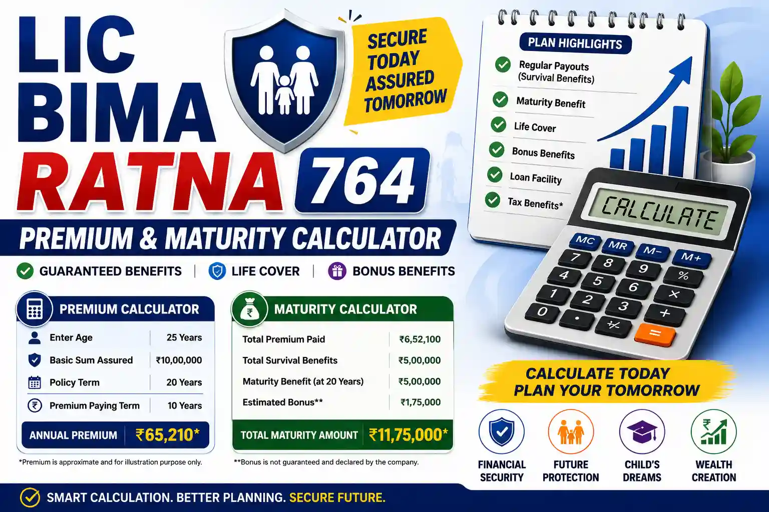 lic bima ratna policy 764 plan details